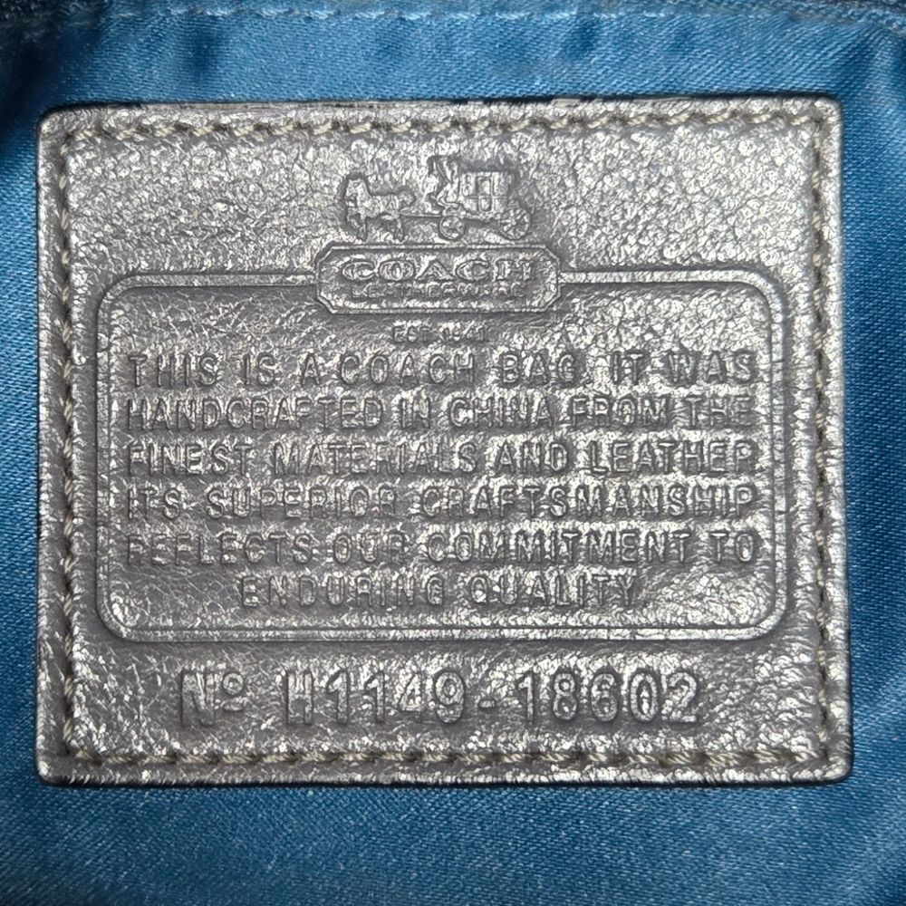 🐢 COACH Sophia. Gray Croc Embossed Chain Link Versitile Bag - Picture 10 of 14
